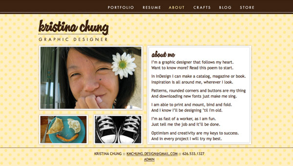 Kristina Chung About page