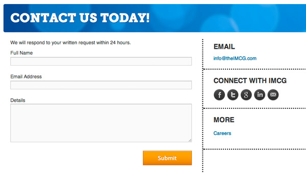 IMCG contact page