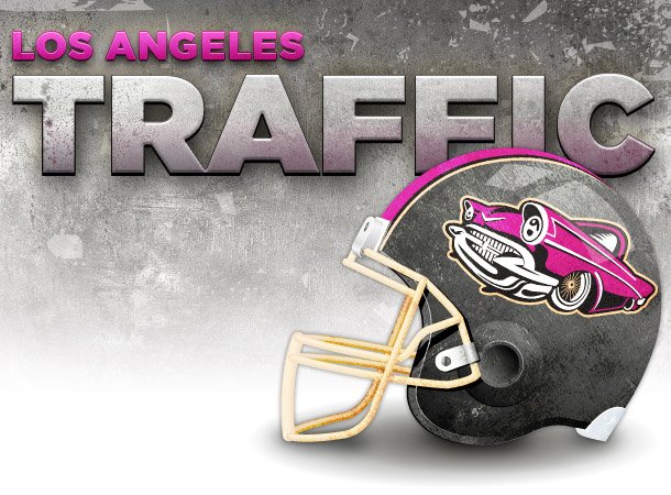 LA Traffic football helmet